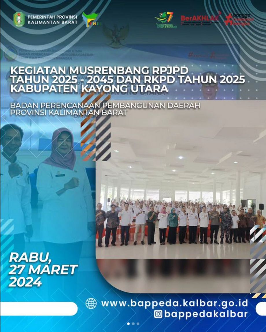 Kegiatan MUSRENBANG RPJPD Kabupaten Kayong Utara Tahun 2025-2045 dan RKPD Kabupaten Kayong Utara Tahun 2025 di Pendopo Bupati Kayong Utara