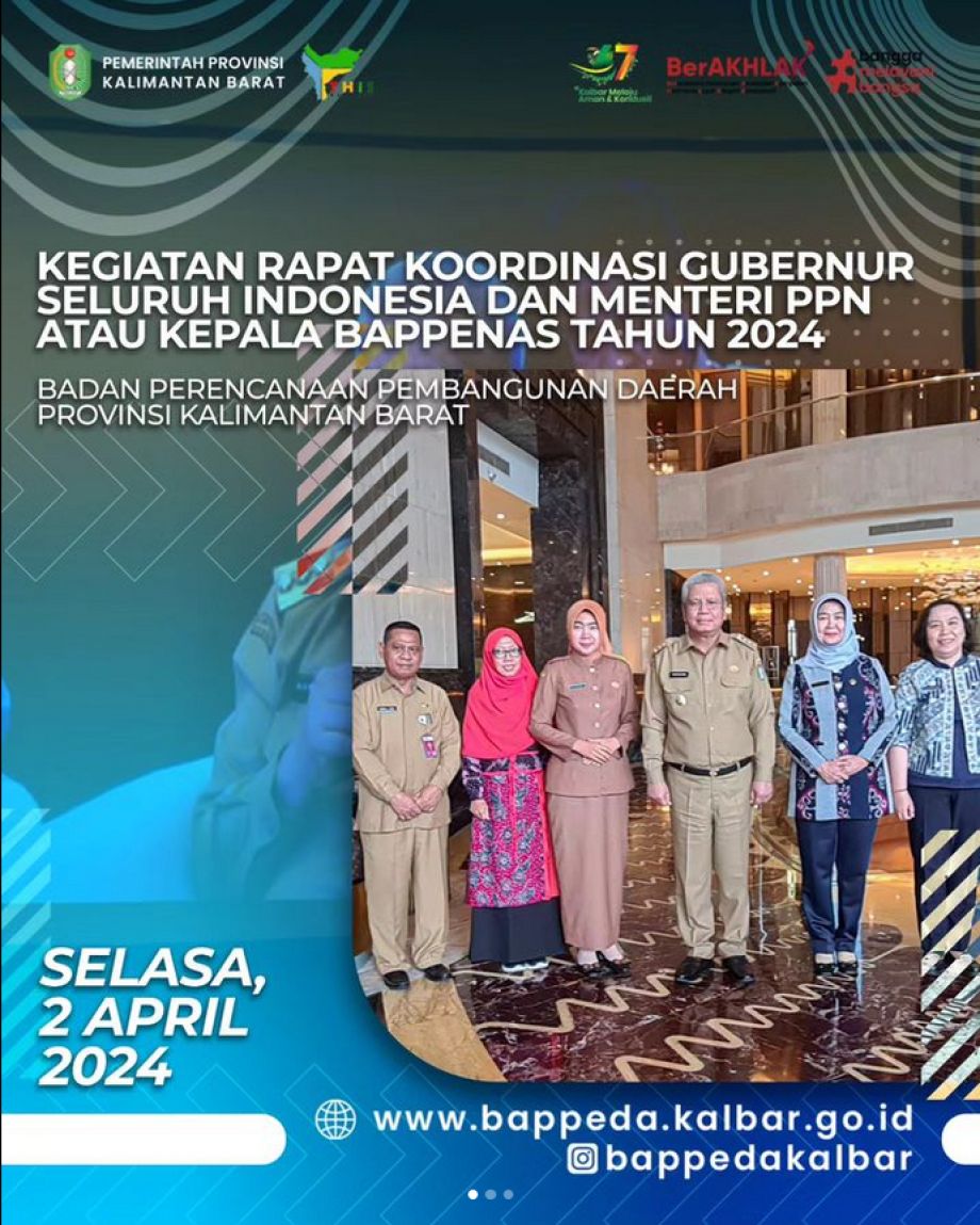 Kegiatan Rapat Koordinasi Gubernur seluruh Indonesia dan Menteri PPN atau Kepala BAPPENAS dilangsungkan di hotel Ritz Carlton Jakarta