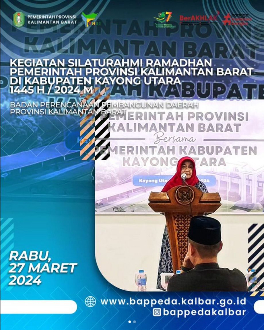 Kegiatan Silaturahmi Ramadhan Pemerintah Provinsi Kalimantan Barat di Kabupaten Kayong Utara 1445 Hijriah 2024 M di Pendopo Bupati Kayong Utara