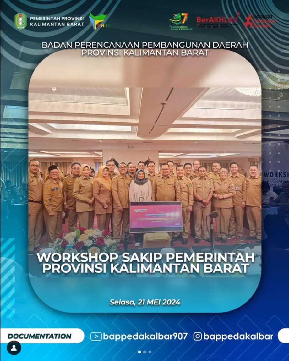 Pemerintah Provinsi Menyelenggarakan Kegiatan Workshop SAKIP, kegiatan ini di hadiri perangkat daerah dilingkungan Pemerintah Provinsi Kalimantan Barat dan Unsur dari Kementerian Menpanrb